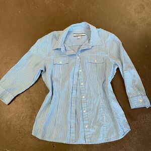Croft & Barrow Light Blue Striped Shirt